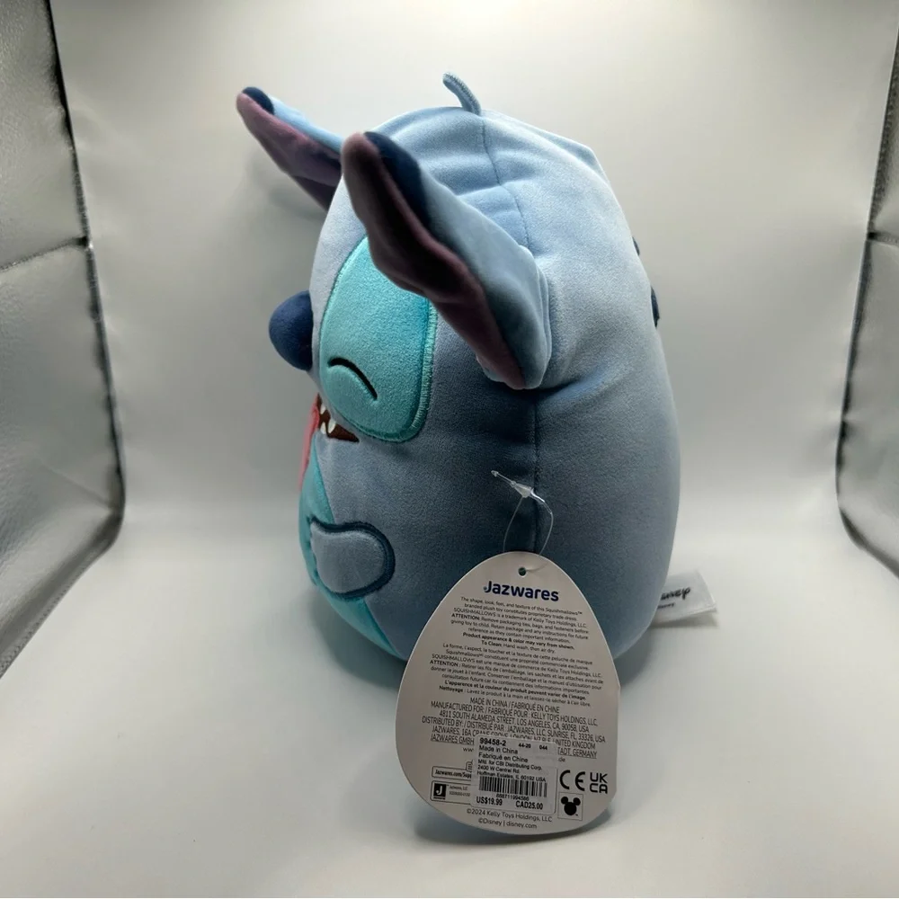 Squishmallows Disney 8” inch Stitch Plush Toy - Blue and Purple